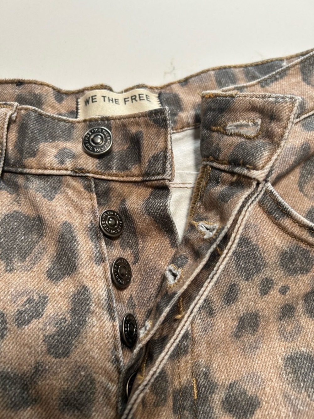 Free People We The Free Good Luck AnimalPrinted Barrel Jeans - Picture 5 of 11